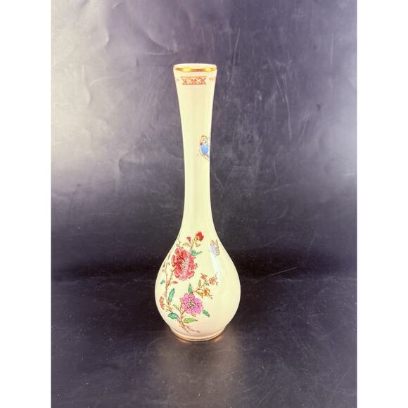 Vintage Gorham Bud Vase Secret Garden Ceramic Porcelain Teardrop - Picture 3 of 6